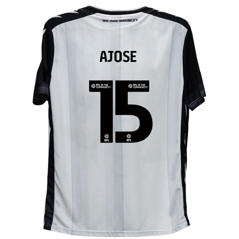 Danxen Barn Zac Ajose #15 Vit Svart Hemmatröja Matchtröjor 2025/26 Tröjor T-Tröja