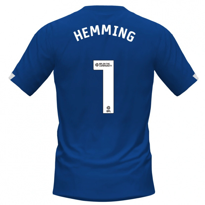 Danxen Barn Zach Hemming #1 Blå Vit Hemmatröja Matchtröjor 2025/26 Tröjor T-Tröja