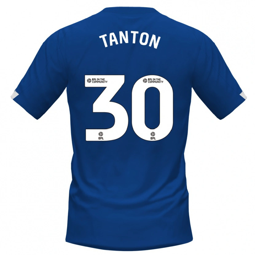Danxen Barn Devan Tanton #30 Blå Vit Hemmatröja Matchtröjor 2025/26 Tröjor T-Tröja