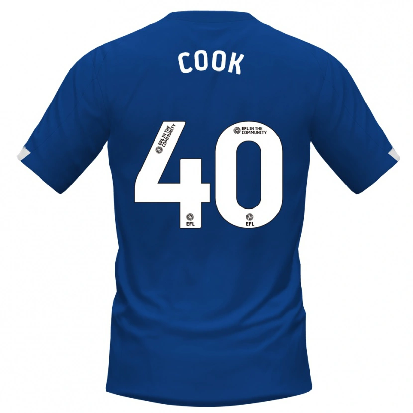 Danxen Barn Connor Cook #40 Blå Vit Hemmatröja Matchtröjor 2025/26 Tröjor T-Tröja