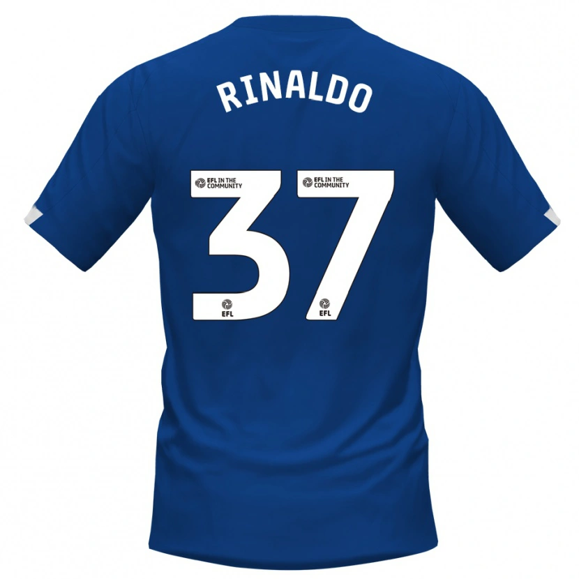 Danxen Barn Ashton Rinaldo #37 Blå Vit Hemmatröja Matchtröjor 2025/26 Tröjor T-Tröja