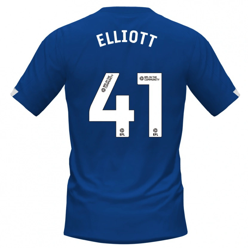 Danxen Barn Gunner Elliott #41 Blå Vit Hemmatröja Matchtröjor 2025/26 Tröjor T-Tröja