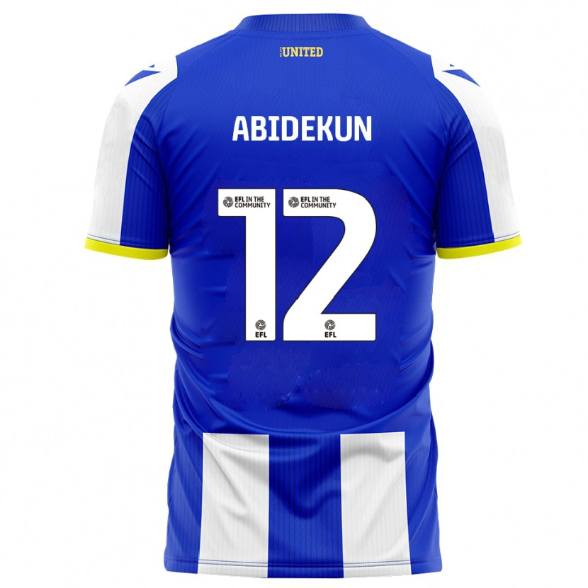 Danxen Barn Fela Abidekun #12 Blå Vit Hemmatröja Matchtröjor 2025/26 Tröjor T-Tröja