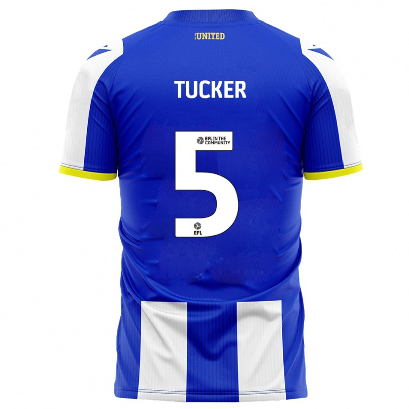 Danxen Barn Jack Tucker #5 Blå Vit Hemmatröja Matchtröjor 2025/26 Tröjor T-Tröja