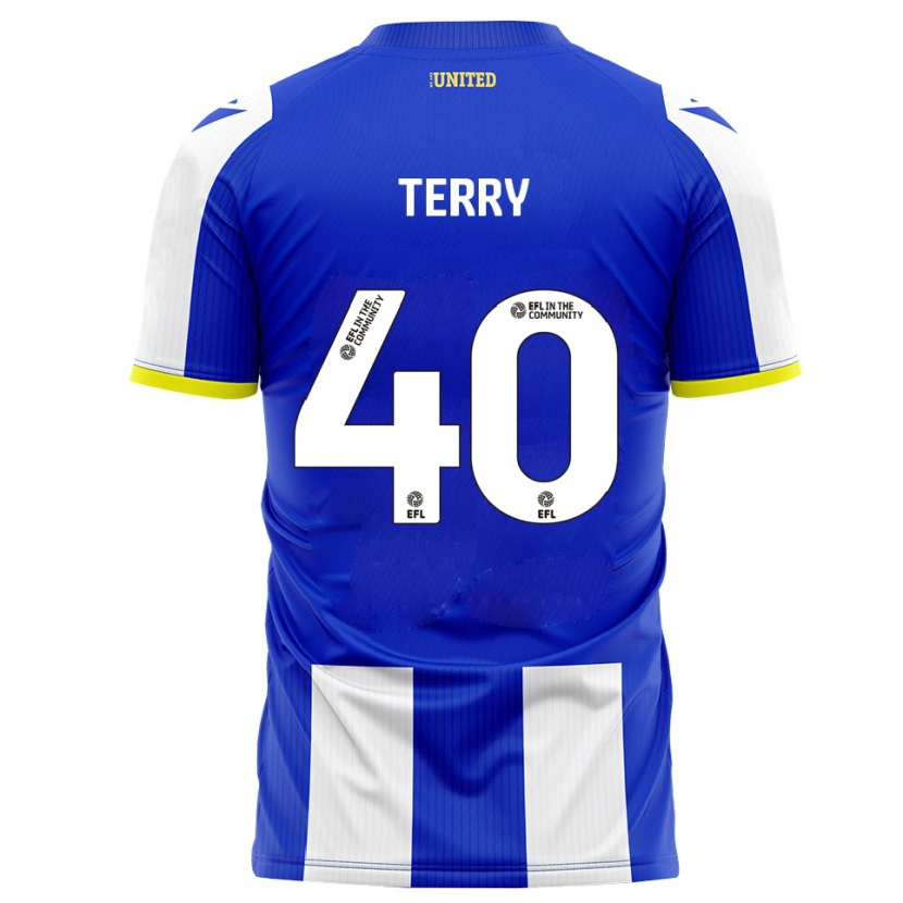 Danxen Barn Frankie Terry #40 Blå Vit Hemmatröja Matchtröjor 2025/26 Tröjor T-Tröja
