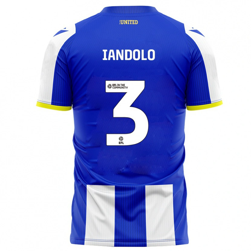 Danxen Barn Ellis Iandolo #3 Blå Vit Hemmatröja Matchtröjor 2025/26 Tröjor T-Tröja