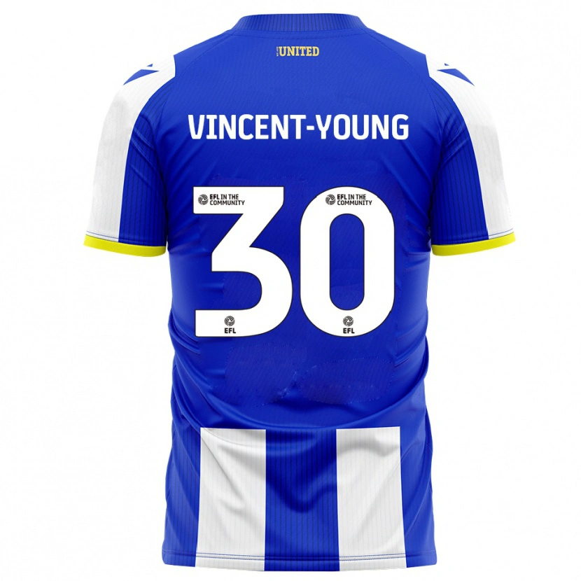 Danxen Barn Kane Vincent-Young #30 Blå Vit Hemmatröja Matchtröjor 2025/26 Tröjor T-Tröja