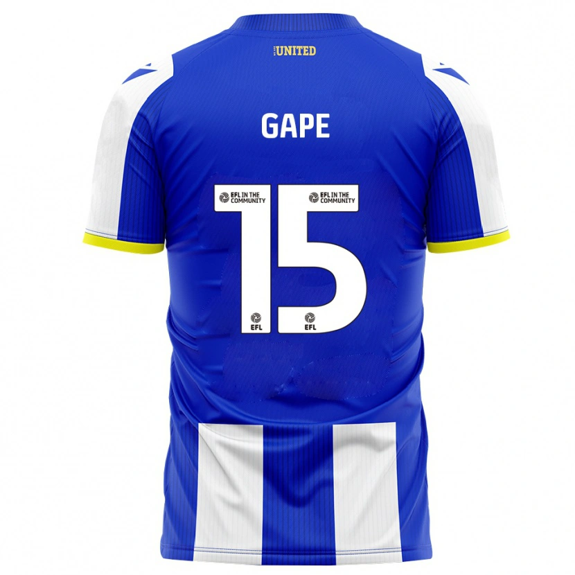 Danxen Barn Dominic Gape #15 Blå Vit Hemmatröja Matchtröjor 2025/26 Tröjor T-Tröja