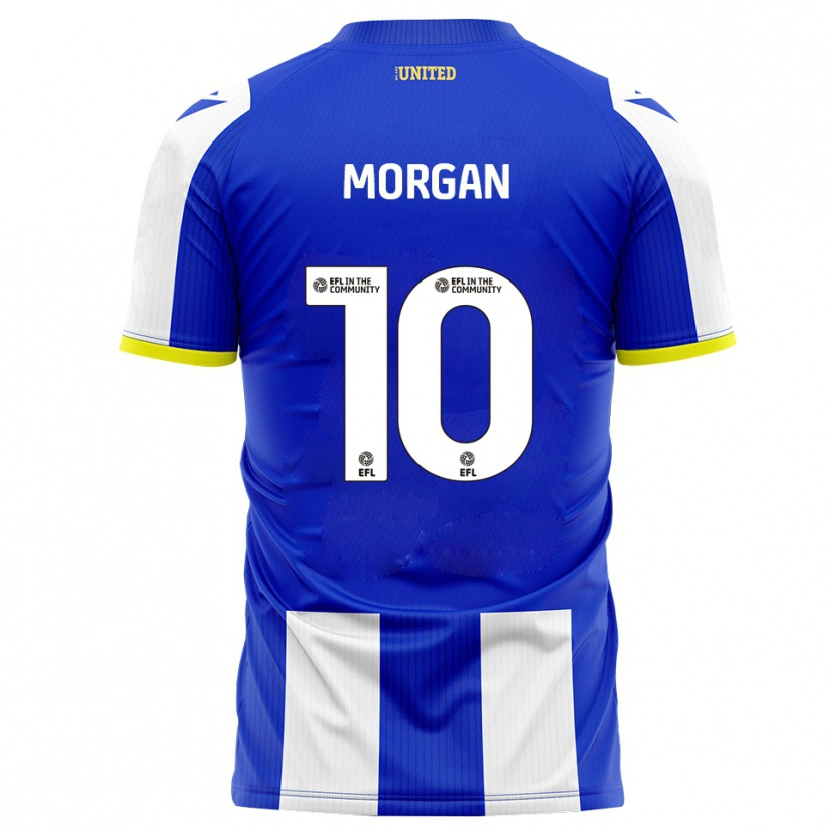 Danxen Barn Lindsey Morgan #10 Blå Vit Hemmatröja Matchtröjor 2025/26 Tröjor T-Tröja
