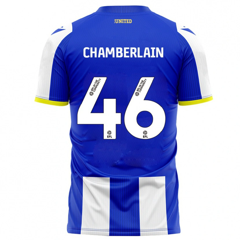 Danxen Barn Harrison Chamberlain #46 Blå Vit Hemmatröja Matchtröjor 2025/26 Tröjor T-Tröja