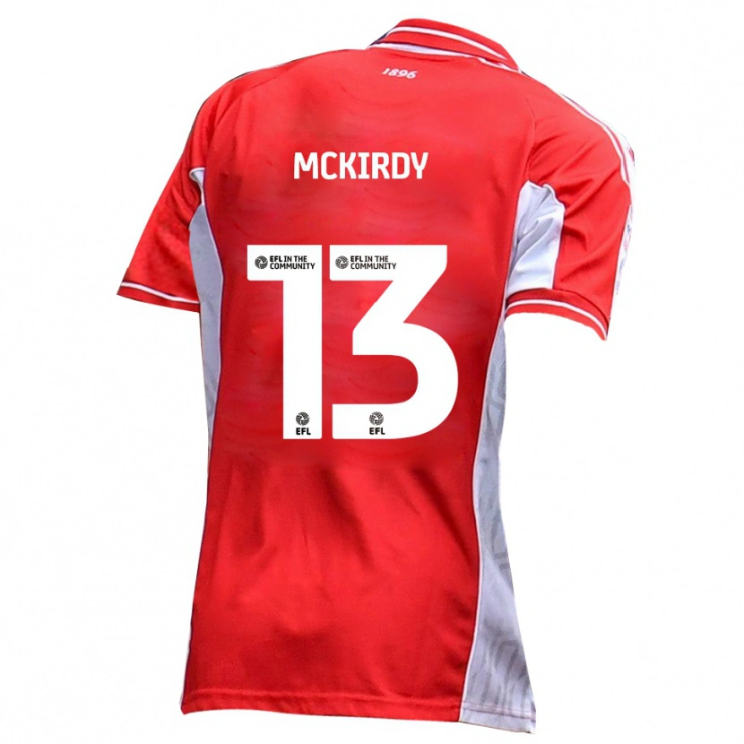 Danxen Barn Harry Mckirdy #13 Röd Vit Hemmatröja Matchtröjor 2025/26 Tröjor T-Tröja