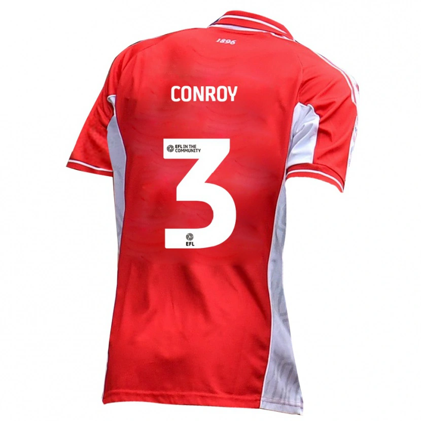 Danxen Barn Dion Conroy #3 Röd Vit Hemmatröja Matchtröjor 2025/26 Tröjor T-Tröja