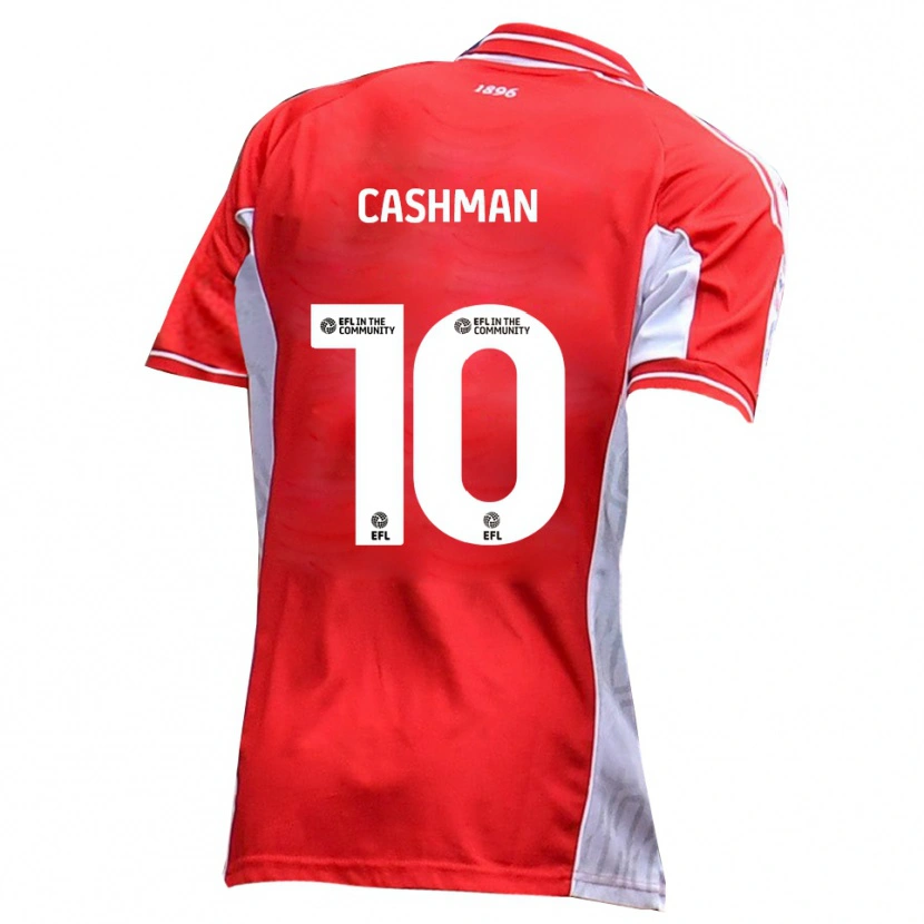 Danxen Barn Danny Cashman #10 Röd Vit Hemmatröja Matchtröjor 2025/26 Tröjor T-Tröja