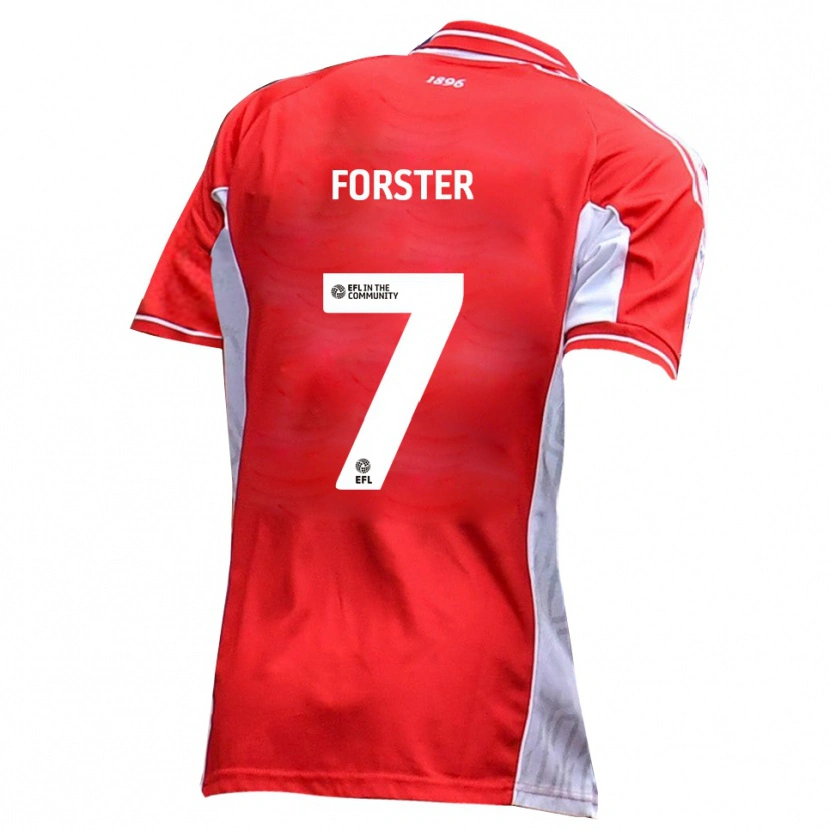 Danxen Barn Harry Forster #7 Röd Vit Hemmatröja Matchtröjor 2025/26 Tröjor T-Tröja