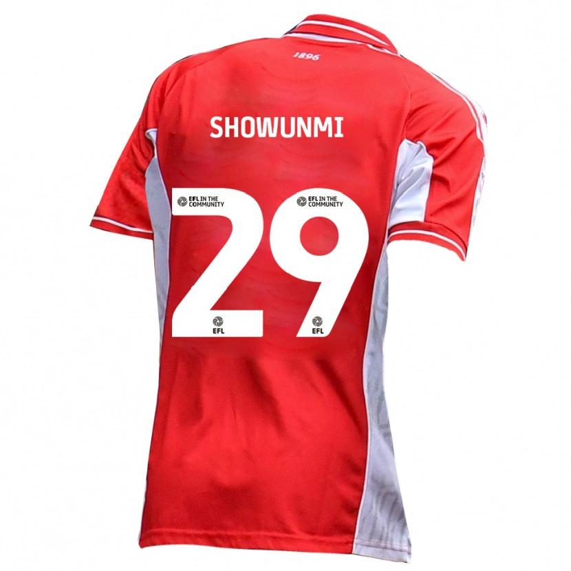Danxen Barn Tola Showunmi #29 Röd Vit Hemmatröja Matchtröjor 2025/26 Tröjor T-Tröja