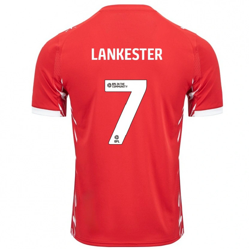 Danxen Barn Jack Lankester #7 Röd Vit Hemmatröja Matchtröjor 2025/26 Tröjor T-Tröja