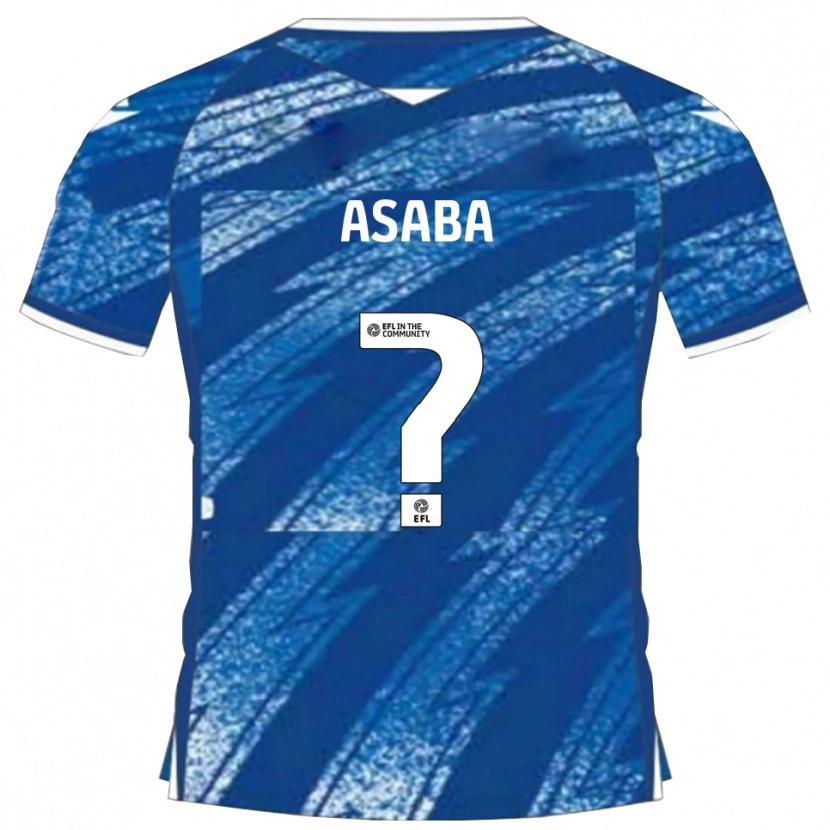 Danxen Barn Alexander Asaba #0 Blå Vit Hemmatröja Matchtröjor 2025/26 Tröjor T-Tröja