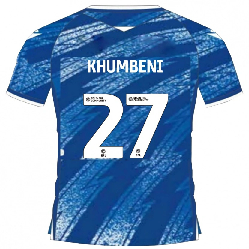 Danxen Barn Nelson Khumbeni #27 Blå Vit Hemmatröja Matchtröjor 2025/26 Tröjor T-Tröja