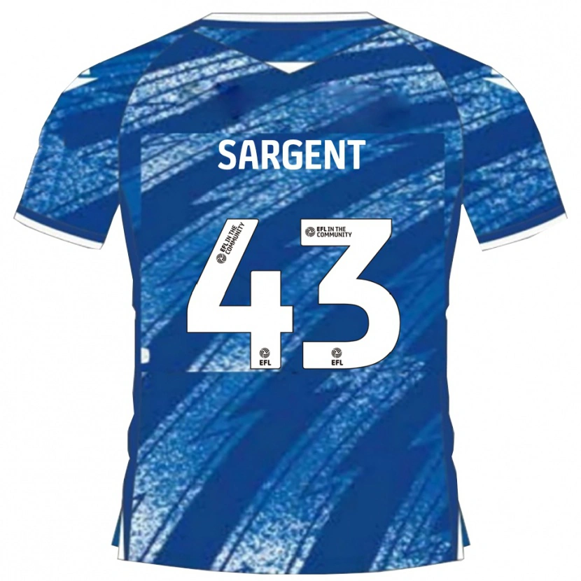 Danxen Barn Stan Sargent #43 Blå Vit Hemmatröja Matchtröjor 2025/26 Tröjor T-Tröja