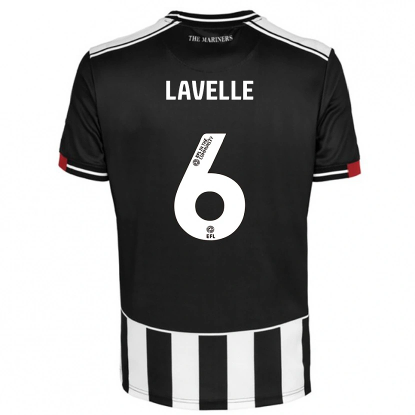 Danxen Barn Sam Lavelle #6 Svart Vit Röd Hemmatröja Matchtröjor 2025/26 Tröjor T-Tröja