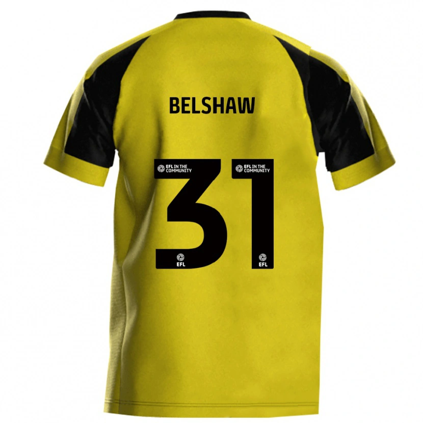 Danxen Barn James Belshaw #31 Gul Grå Hemmatröja Matchtröjor 2025/26 Tröjor T-Tröja