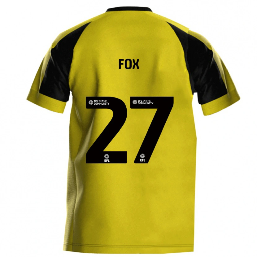 Danxen Barn Ben Fox #27 Gul Grå Hemmatröja Matchtröjor 2025/26 Tröjor T-Tröja