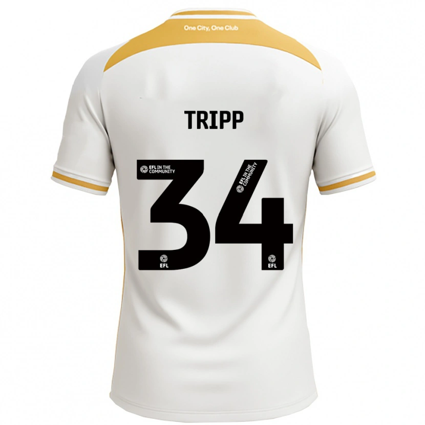 Danxen Barn Callum Tripp #34 Vit Guld Hemmatröja Matchtröjor 2025/26 Tröjor T-Tröja