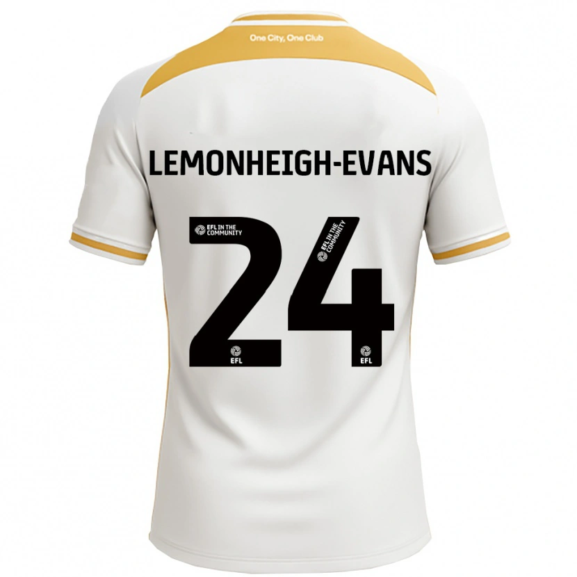 Danxen Barn Connor Lemonheigh-Evans #24 Vit Guld Hemmatröja Matchtröjor 2025/26 Tröjor T-Tröja