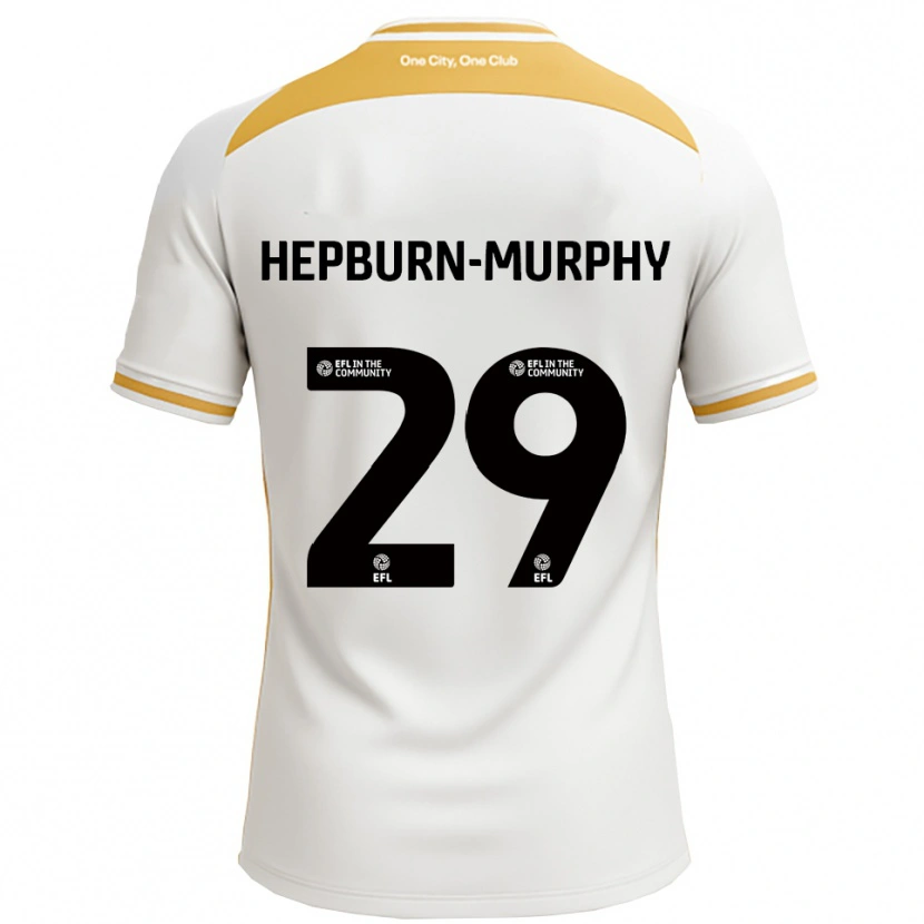 Danxen Barn Rushian Hepburn-Murphy #29 Vit Guld Hemmatröja Matchtröjor 2025/26 Tröjor T-Tröja