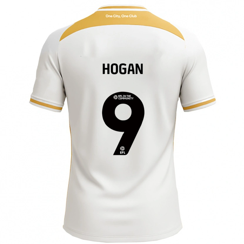 Danxen Barn Scott Hogan #9 Vit Guld Hemmatröja Matchtröjor 2025/26 Tröjor T-Tröja