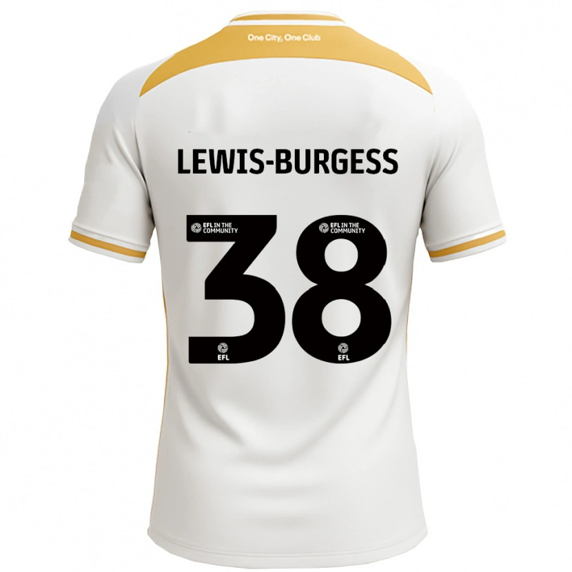 Danxen Barn Keon Lewis-Burgess #38 Vit Guld Hemmatröja Matchtröjor 2025/26 Tröjor T-Tröja