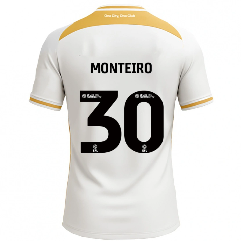 Danxen Barn Jesse Da Costa Monteiro #30 Vit Guld Hemmatröja Matchtröjor 2025/26 Tröjor T-Tröja