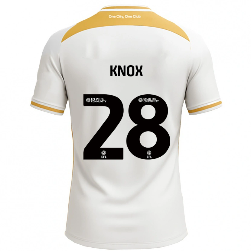 Danxen Barn Mollie Knox #28 Vit Guld Hemmatröja Matchtröjor 2025/26 Tröjor T-Tröja