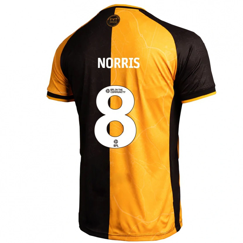 Danxen Barn Jac Norris #8 Gul Svart Hemmatröja Matchtröjor 2025/26 Tröjor T-Tröja
