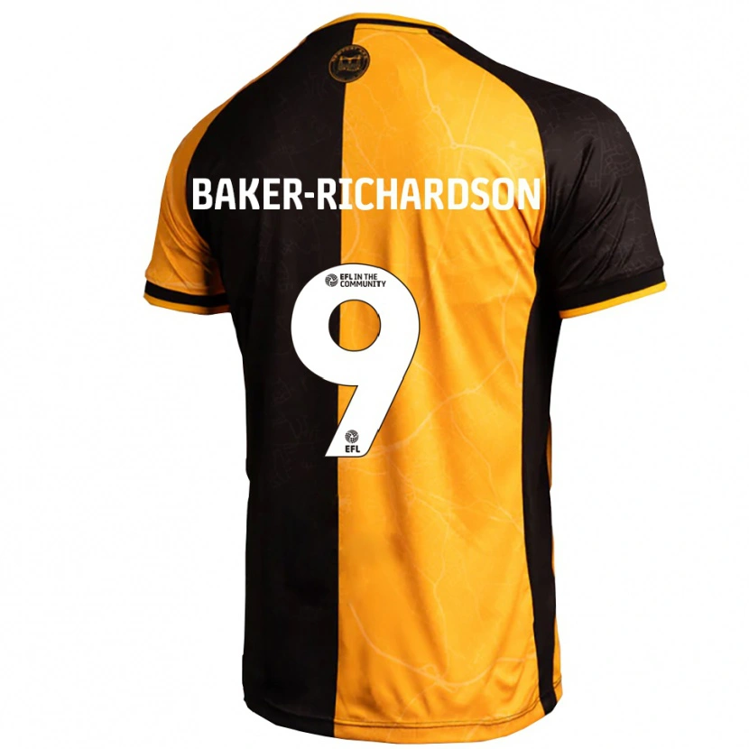Danxen Barn Courtney Baker-Richardson #9 Gul Svart Hemmatröja Matchtröjor 2025/26 Tröjor T-Tröja