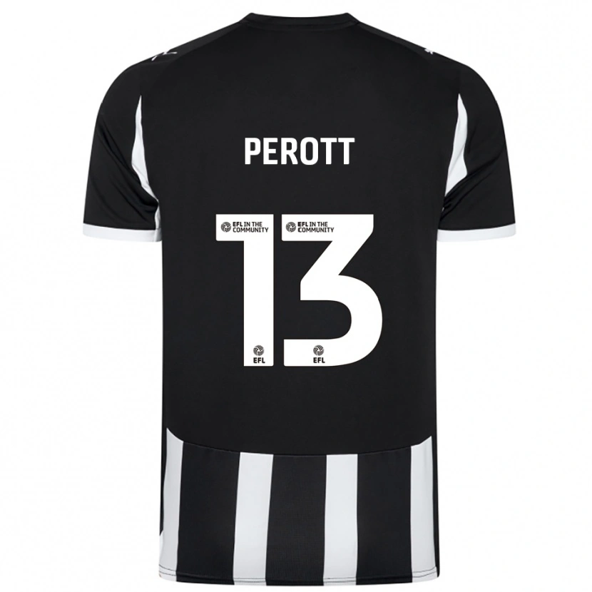 Danxen Barn Milai Perott #13 Svart Vit Hemmatröja Matchtröjor 2025/26 Tröjor T-Tröja