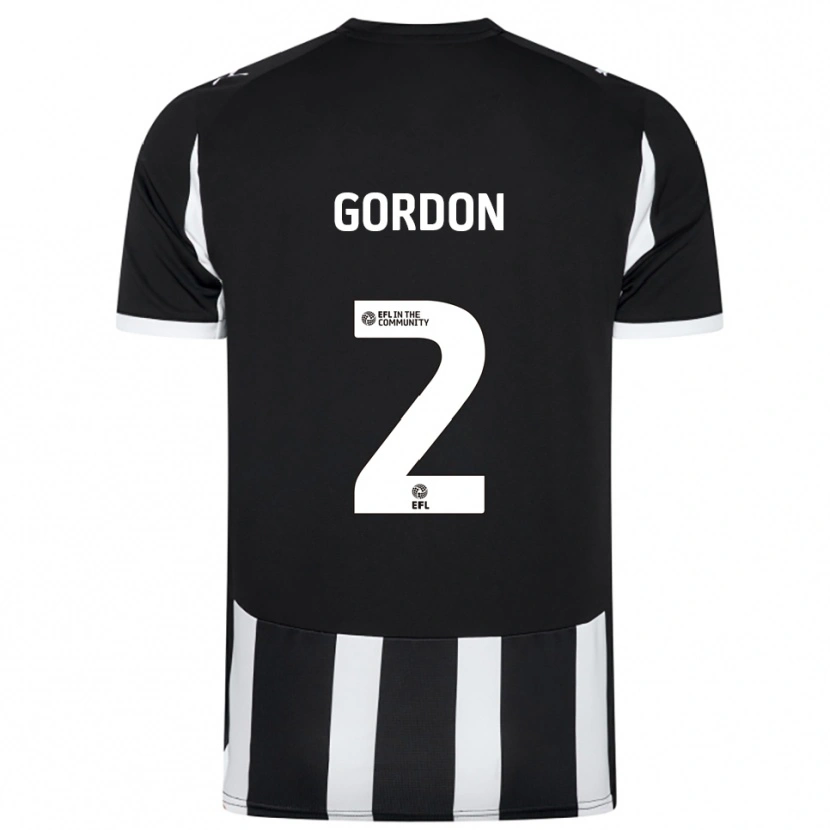 Danxen Barn Kellan Gordon #2 Svart Vit Hemmatröja Matchtröjor 2025/26 Tröjor T-Tröja