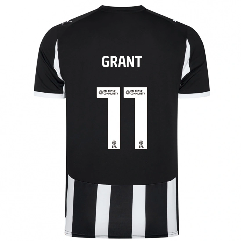 Danxen Barn Conor Grant #11 Svart Vit Hemmatröja Matchtröjor 2025/26 Tröjor T-Tröja
