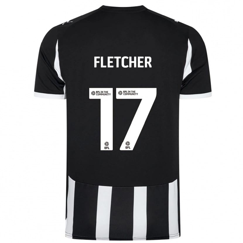 Danxen Barn Luca Fletcher #17 Svart Vit Hemmatröja Matchtröjor 2025/26 Tröjor T-Tröja