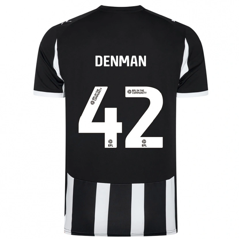 Danxen Barn Zac Denman #42 Svart Vit Hemmatröja Matchtröjor 2025/26 Tröjor T-Tröja