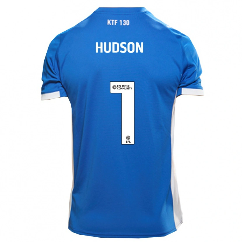 Danxen Barn Mathew Hudson #1 Blå Vit Hemmatröja Matchtröjor 2025/26 Tröjor T-Tröja