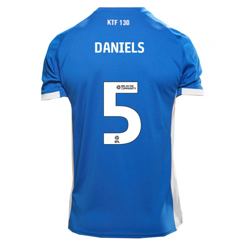 Danxen Barn Donervon Daniels #5 Blå Vit Hemmatröja Matchtröjor 2025/26 Tröjor T-Tröja