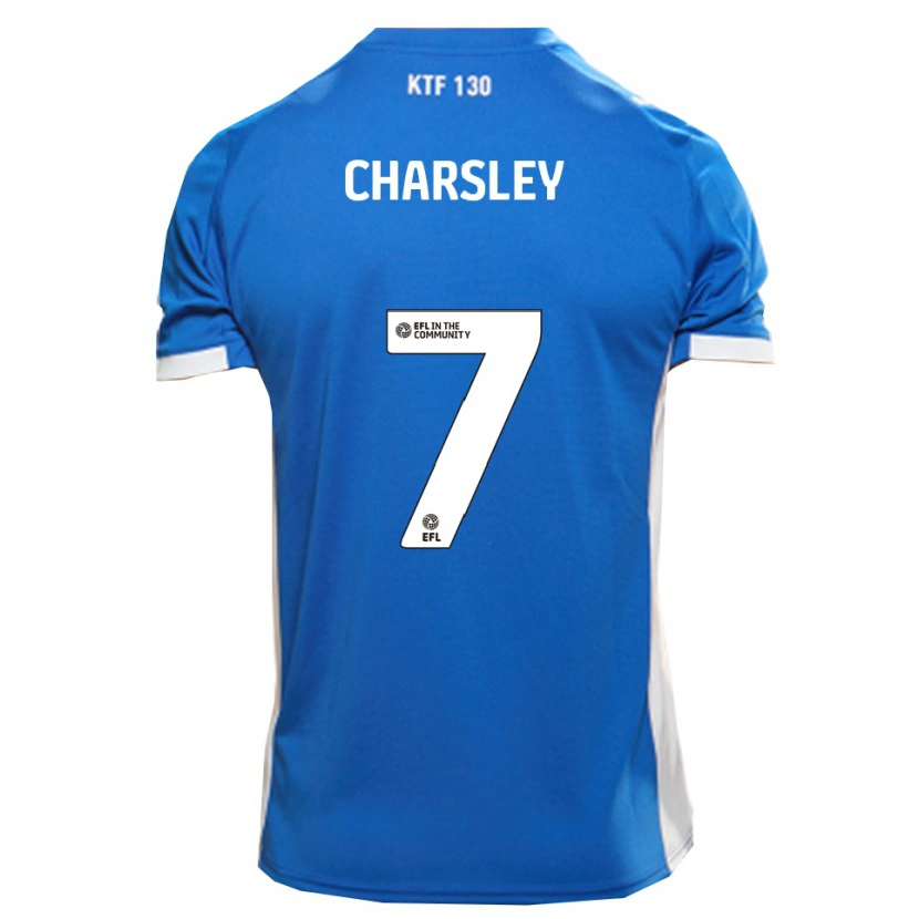 Danxen Barn Harry Charsley #7 Blå Vit Hemmatröja Matchtröjor 2025/26 Tröjor T-Tröja