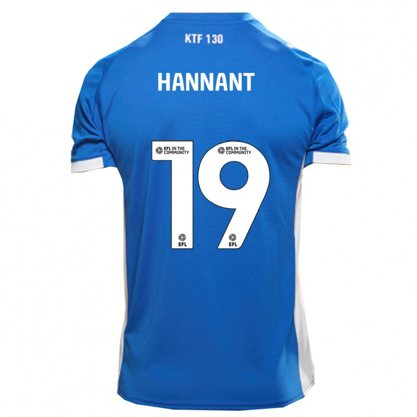 Danxen Barn Luke Hannant #19 Blå Vit Hemmatröja Matchtröjor 2025/26 Tröjor T-Tröja