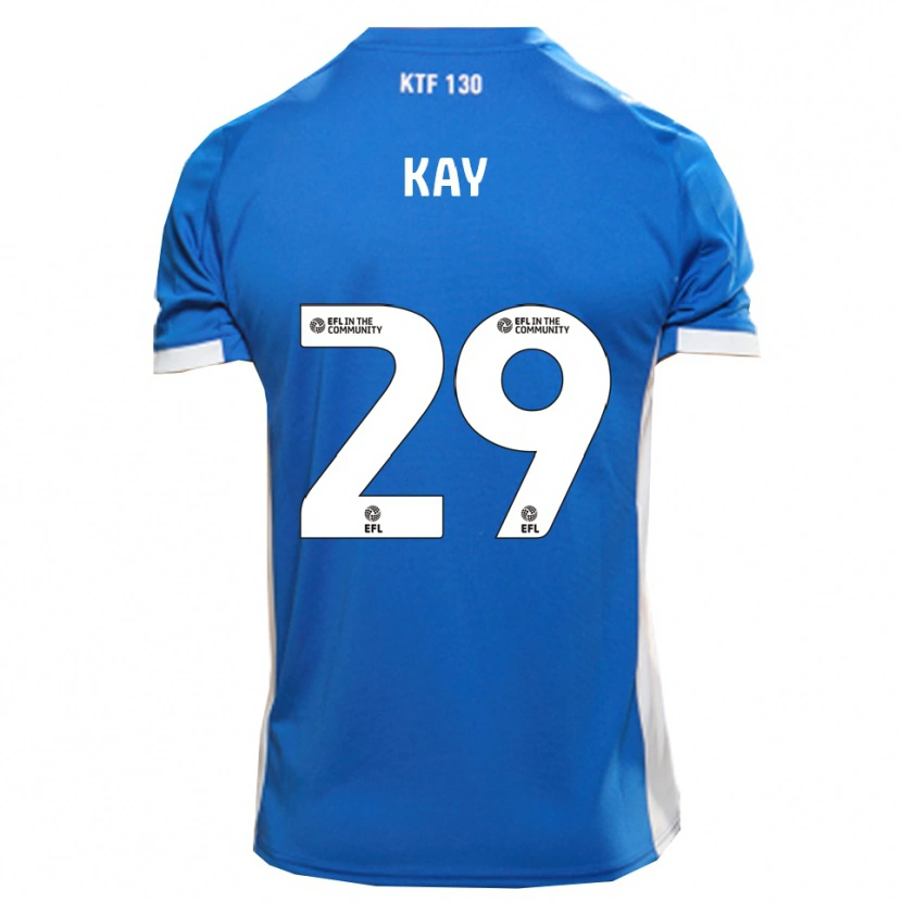 Danxen Barn Josh Kay #29 Blå Vit Hemmatröja Matchtröjor 2025/26 Tröjor T-Tröja
