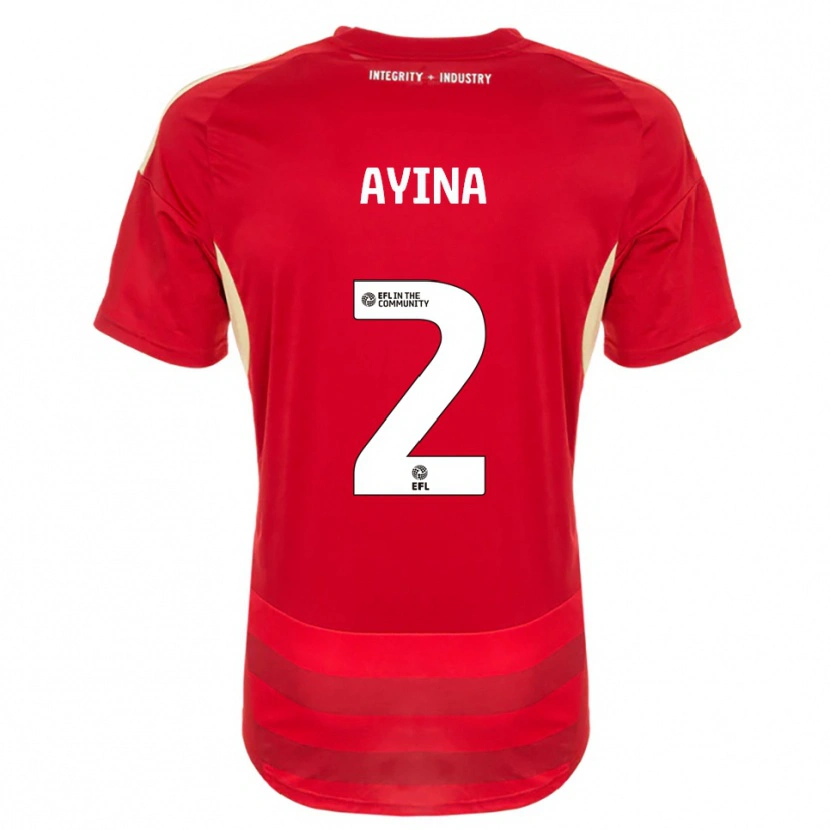 Danxen Barn Loick Ayina #2 Röd Vit Hemmatröja Matchtröjor 2025/26 Tröjor T-Tröja