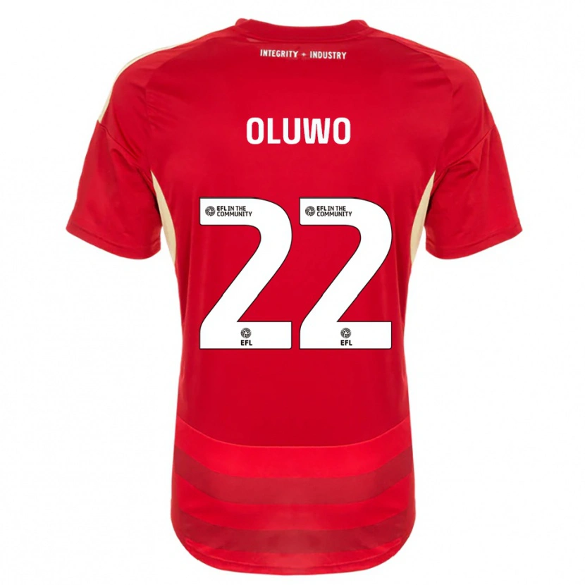 Danxen Barn Adebola Oluwo #22 Röd Vit Hemmatröja Matchtröjor 2025/26 Tröjor T-Tröja