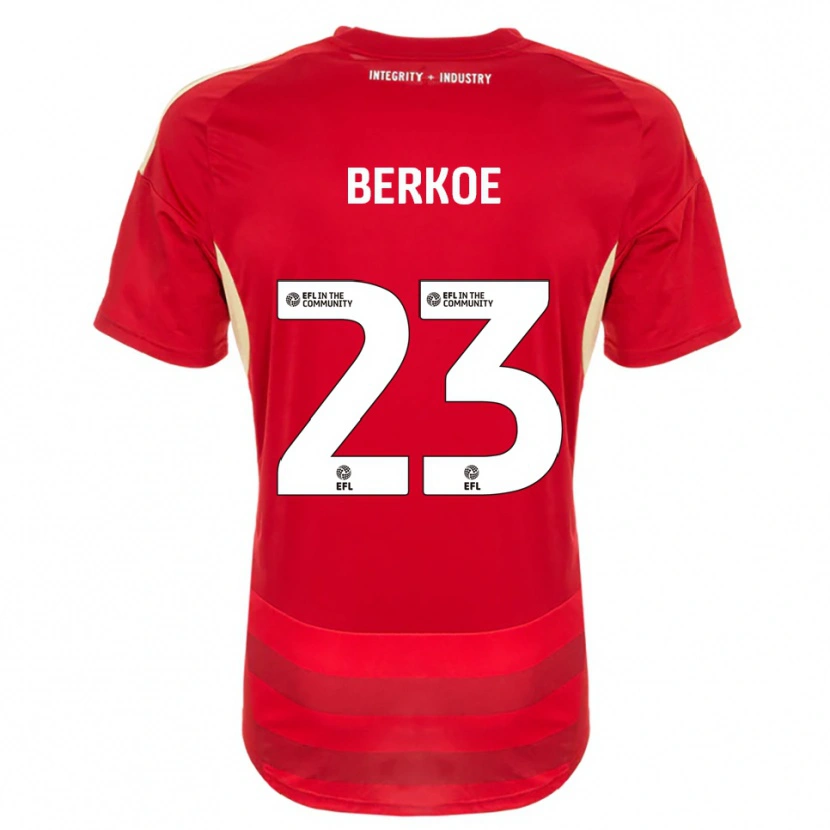 Danxen Barn Kevin Berkoe #23 Röd Vit Hemmatröja Matchtröjor 2025/26 Tröjor T-Tröja