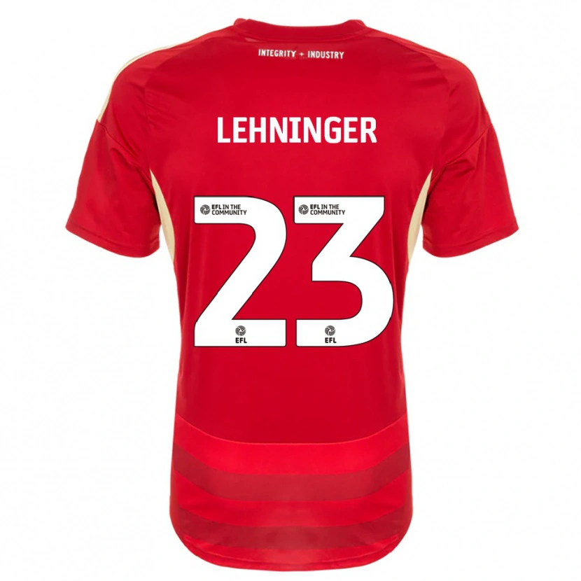 Danxen Barn Saskia Lehninger #23 Röd Vit Hemmatröja Matchtröjor 2025/26 Tröjor T-Tröja