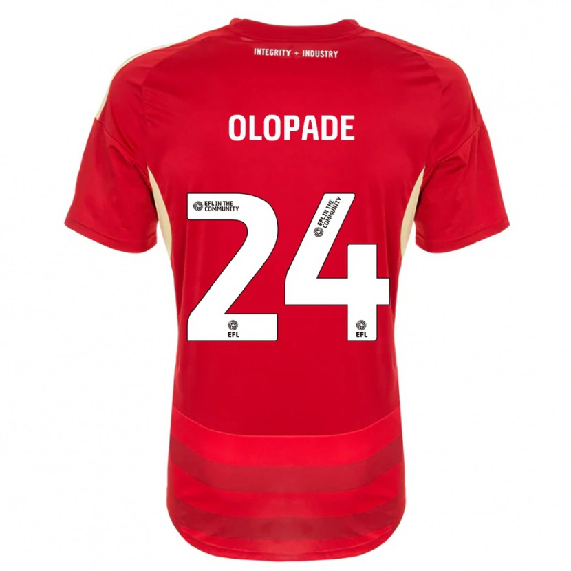 Danxen Barn Tosin Olopade #24 Röd Vit Hemmatröja Matchtröjor 2025/26 Tröjor T-Tröja